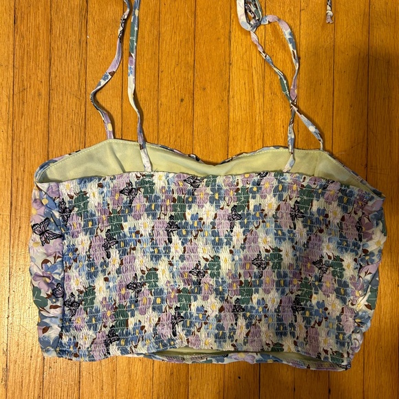 LA Hearts Crop Top with Adjustable Sleeve Ties NWOT - Picture 3 of 4